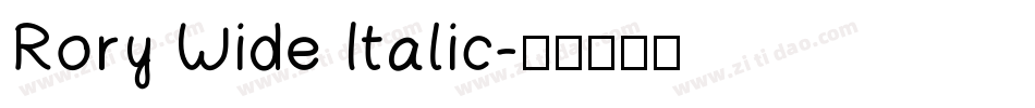 Rory Wide Italic字体转换